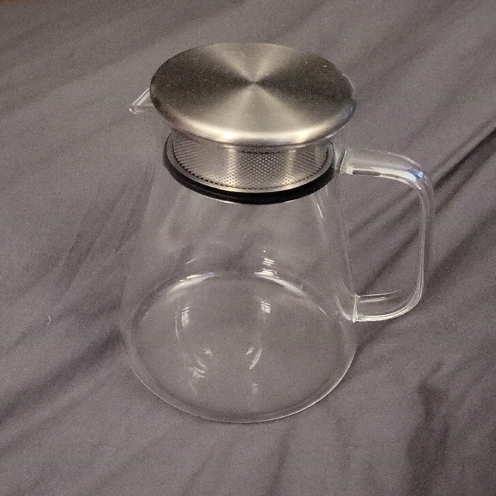 Glass Teapot with Stainless Steel Lid